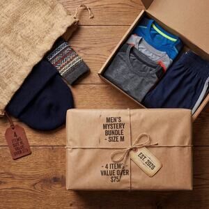 Men’s Mystery Tee Bundle | 4 Items | Medium | Sportswear & T-Shirts | $75+ Value